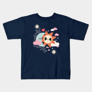 Moon and Sun Cute Design Kids T-Shirt